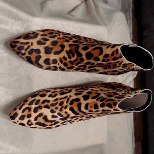 Size 10 Limelight animal print ankle boots.